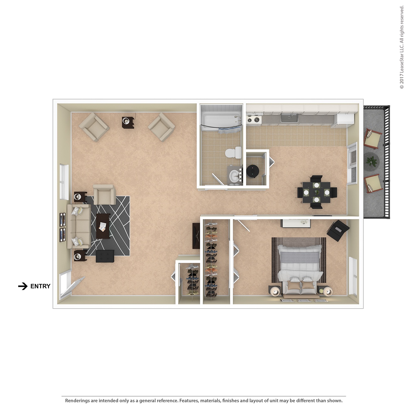 A floor plan of a house with a kitchen